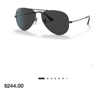 Ray Ban RB 3025, 58 mm, Classic  Aviator Sunglasses - black polarized lenses.